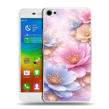 Силиконовый чехол на Lenovo S60 с принтом женский