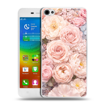 Силиконовый чехол на Lenovo S60 с принтом женский