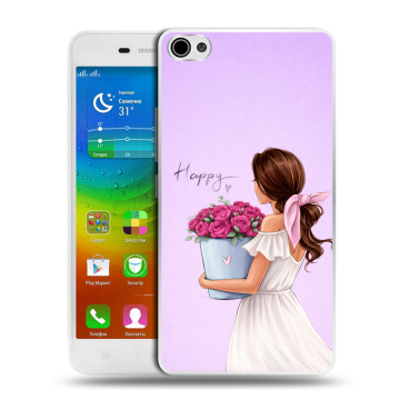 Силиконовый чехол на Lenovo S60 с принтом женский