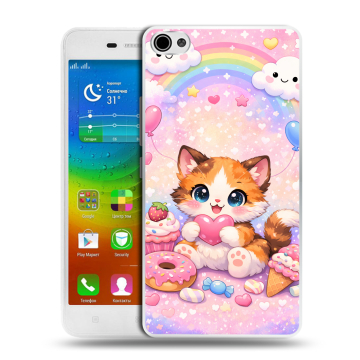 Силиконовый чехол на Lenovo S60 с принтом для девочек
