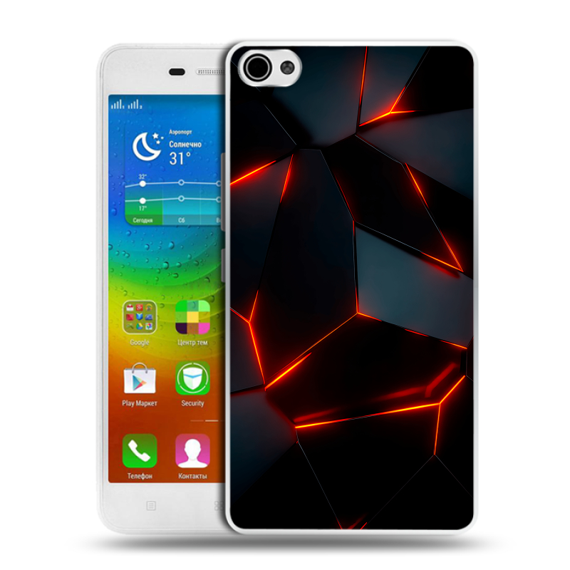 Силиконовый чехол на Lenovo S60 с принтом Яркие абстракции Силиконовый чехол на Lenovo S60 с принтом Яркие абстракции