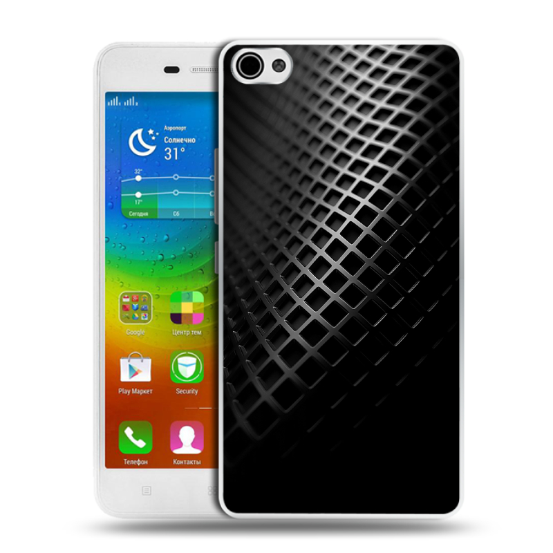 Силиконовый чехол на Lenovo S60 с принтом Текстура металла Силиконовый чехол на Lenovo S60 с принтом Текстура металла