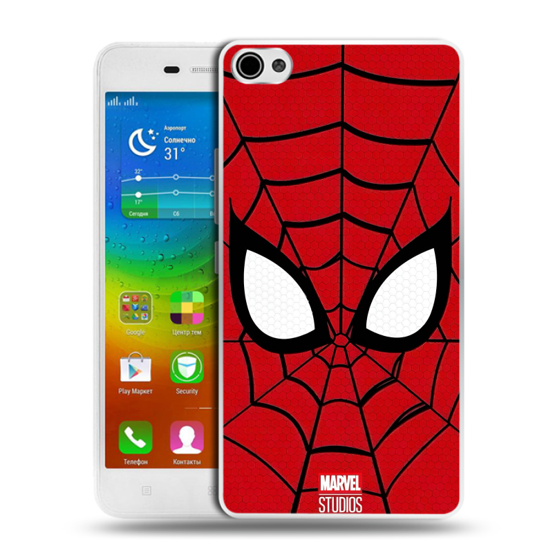 Силиконовый чехол на Lenovo S60 с принтом человек паук spiderman Силиконовый чехол на Lenovo S60 с принтом человек паук spiderman