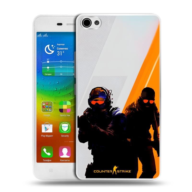 Силиконовый чехол на Lenovo S60 с принтом Контер страйк Counter strike Силиконовый чехол на Lenovo S60 с принтом Контер страйк Counter strike