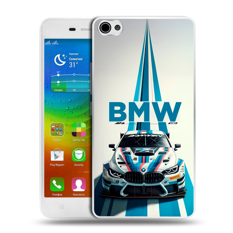 Силиконовый чехол на Lenovo S60 с принтом БМВ BMW Силиконовый чехол на Lenovo S60 с принтом БМВ BMW