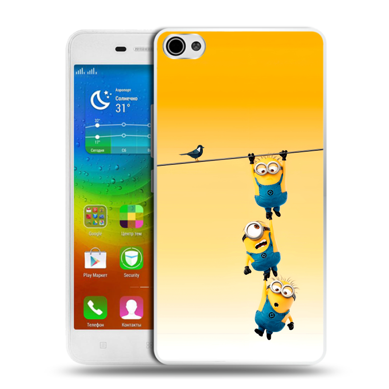 Силиконовый чехол на Lenovo S60 с принтом Миньоны Силиконовый чехол на Lenovo S60 с принтом Миньоны