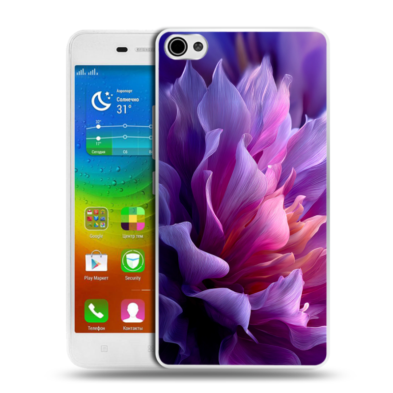 Силиконовый чехол на Lenovo S60 с принтом женский цветы Силиконовый чехол на Lenovo S60 с принтом женский цветы