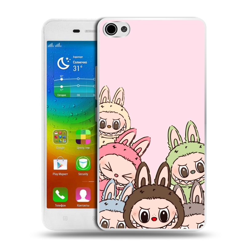 Силиконовый чехол на Lenovo S60 с принтом Лабубу Силиконовый чехол на Lenovo S60 с принтом Лабубу