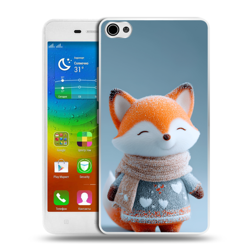Силиконовый чехол на Lenovo S60 с принтом Лиса Силиконовый чехол на Lenovo S60 с принтом Лиса