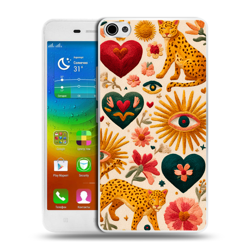 Силиконовый чехол на Lenovo S60 с принтом Модный принт Силиконовый чехол на Lenovo S60 с принтом Модный принт