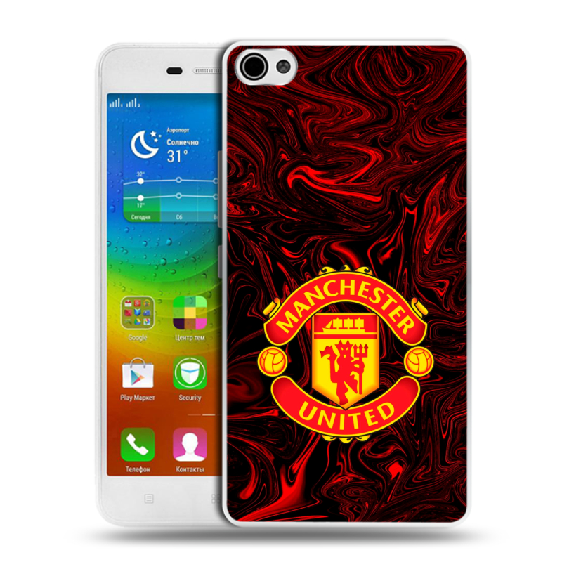 Силиконовый чехол на Lenovo S60 с принтом Manchester United Силиконовый чехол на Lenovo S60 с принтом Manchester United
