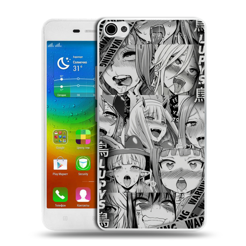 Силиконовый чехол на Lenovo S60 с принтом Ahegao Ахегао Аниме Силиконовый чехол на Lenovo S60 с принтом Ahegao Ахегао Аниме
