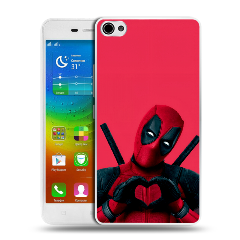 Силиконовый чехол на Lenovo S60 с принтом Дедпул Deadpool Силиконовый чехол на Lenovo S60 с принтом Дедпул Deadpool