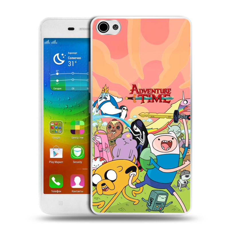 Силиконовый чехол на Lenovo S60 с принтом Adventure time Время приключений Силиконовый чехол на Lenovo S60 с принтом Adventure time Время приключений