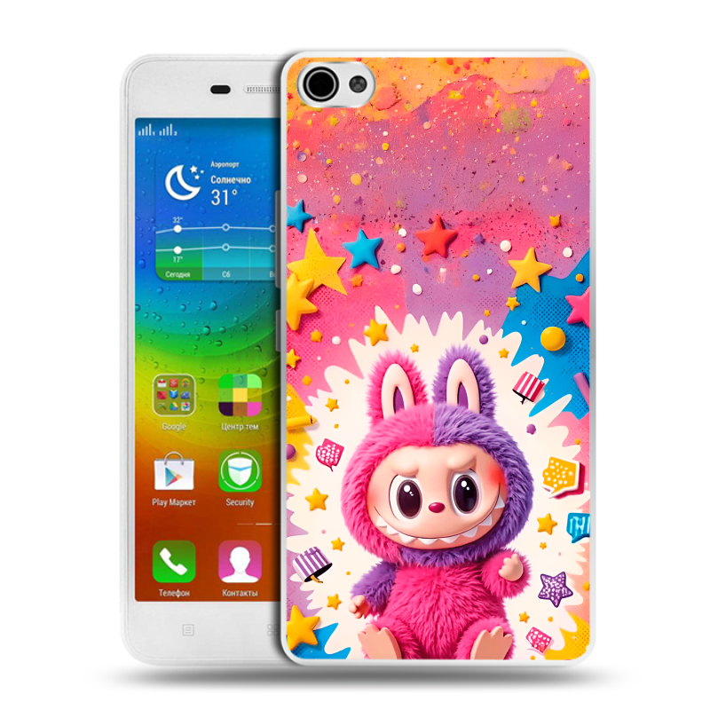 Силиконовый чехол на Lenovo S60 с принтом Labubu Лабубу Силиконовый чехол на Lenovo S60 с принтом Labubu Лабубу