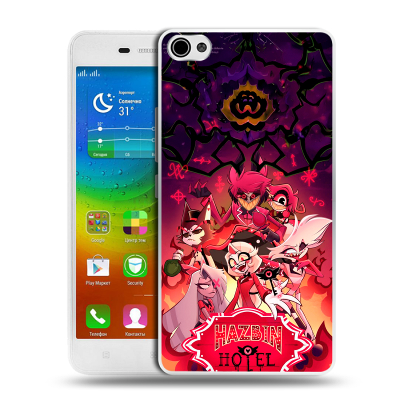 Силиконовый чехол на Lenovo S60 с принтом Hazbin Hotel Отель Хазбин Силиконовый чехол на Lenovo S60 с принтом Hazbin Hotel Отель Хазбин