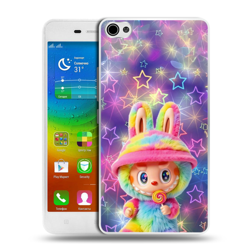 Силиконовый чехол на Lenovo S60 с принтом Labubu Лабубу Силиконовый чехол на Lenovo S60 с принтом Labubu Лабубу