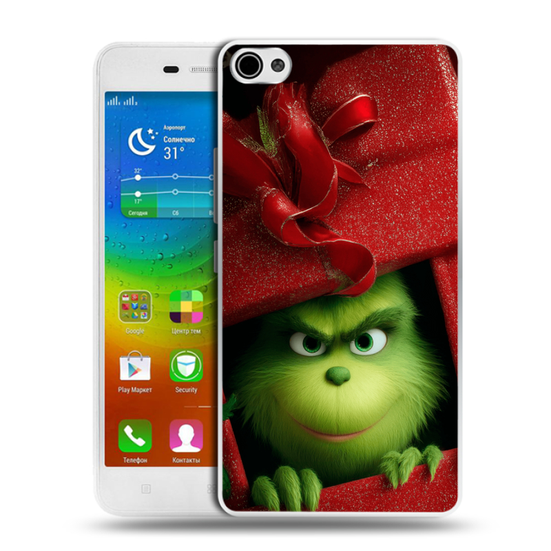 Силиконовый чехол на Lenovo S60 с принтом Новый год Силиконовый чехол на Lenovo S60 с принтом Новый год