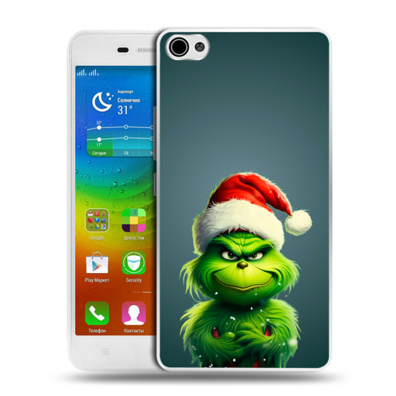 Силиконовый чехол на Lenovo S60 с принтом Новый год Силиконовый чехол на Lenovo S60 с принтом Новый год