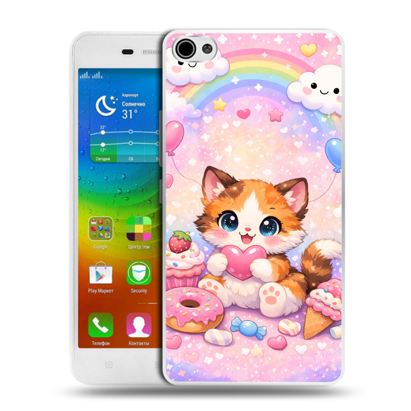Силиконовый чехол на Lenovo S60 с принтом для девочек Силиконовый чехол на Lenovo S60 с принтом для девочек