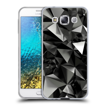 Силиконовый чехол на Samsung Galaxy E5 с принтом Черные кристаллы Силиконовый чехол на Samsung Galaxy E5 с принтом Черные кристаллы