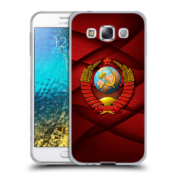 Силиконовый чехол на Samsung Galaxy E5 с принтом Герб СССР Силиконовый чехол на Samsung Galaxy E5 с принтом Герб СССР