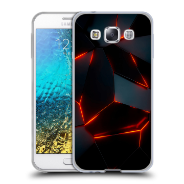 Силиконовый чехол на Samsung Galaxy E5 с принтом Яркие абстракции