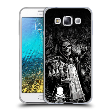 Силиконовый чехол на Samsung Galaxy E5 с принтом Скелет