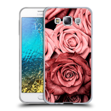 Силиконовый чехол на Samsung Galaxy E5 с принтом Цветы розы Силиконовый чехол на Samsung Galaxy E5 с принтом Цветы розы