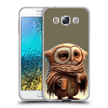 Силиконовый чехол на Samsung Galaxy E5 с принтом Сова Силиконовый чехол на Samsung Galaxy E5 с принтом Сова