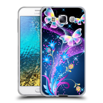 Силиконовый чехол на Samsung Galaxy E5 с принтом Бабочки Силиконовый чехол на Samsung Galaxy E5 с принтом Бабочки