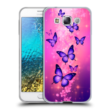 Силиконовый чехол на Samsung Galaxy E5 с принтом Бабочки Силиконовый чехол на Samsung Galaxy E5 с принтом Бабочки