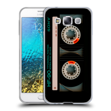 Силиконовый чехол на Samsung Galaxy E5 с принтом Кассета Силиконовый чехол на Samsung Galaxy E5 с принтом Кассета