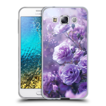 Силиконовый чехол на Samsung Galaxy E5 с принтом Розы цветы