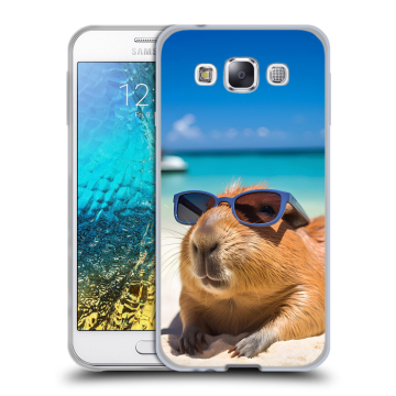 Силиконовый чехол на Samsung Galaxy E5 с принтом Капибара Силиконовый чехол на Samsung Galaxy E5 с принтом Капибара