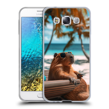 Силиконовый чехол на Samsung Galaxy E5 с принтом Капибара Силиконовый чехол на Samsung Galaxy E5 с принтом Капибара