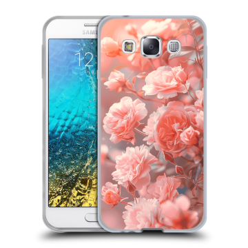 Силиконовый чехол на Samsung Galaxy E5 с принтом Розы цветы Силиконовый чехол на Samsung Galaxy E5 с принтом Розы цветы