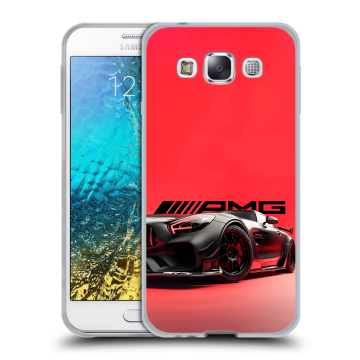 Силиконовый чехол на Samsung Galaxy E5 с принтом Мерседес Mercedes AMG