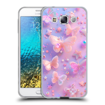 Силиконовый чехол на Samsung Galaxy E5 с принтом Бабочки