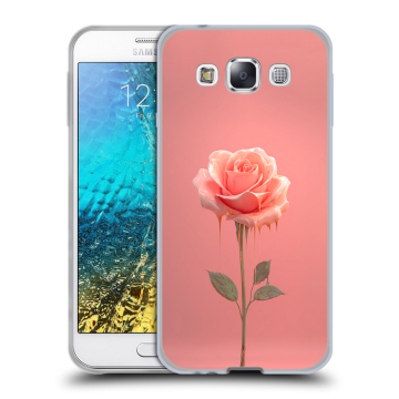 Силиконовый чехол на Samsung Galaxy E5 с принтом Розовая роза