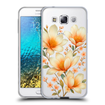 Силиконовый чехол на Samsung Galaxy E5 с принтом Цветы