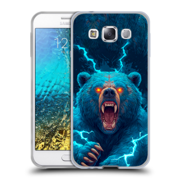 Силиконовый чехол на Samsung Galaxy E5 с принтом Медведь