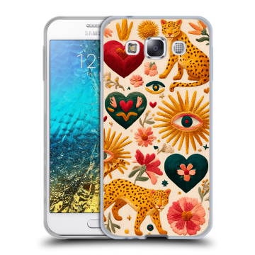 Силиконовый чехол на Samsung Galaxy E5 с принтом Модный принт