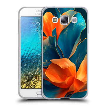 Силиконовый чехол на Samsung Galaxy E5 с принтом Цветы