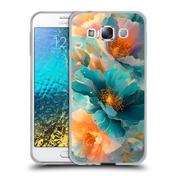 Силиконовый чехол на Samsung Galaxy E5 с принтом Цветы