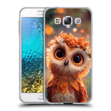 Силиконовый чехол на Samsung Galaxy E5 с принтом Милая сова Силиконовый чехол на Samsung Galaxy E5 с принтом Милая сова