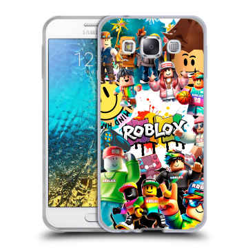 Силиконовый чехол на Samsung Galaxy E5 с принтом Roblox Роблокс