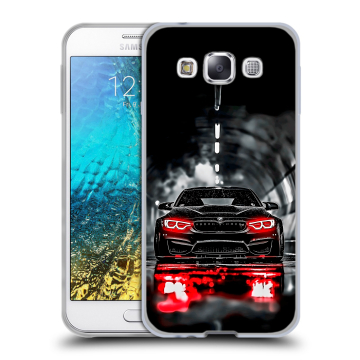 Силиконовый чехол на Samsung Galaxy E5 с принтом BMW БМВ