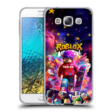 Силиконовый чехол на Samsung Galaxy E5 с принтом Roblox Роблокс