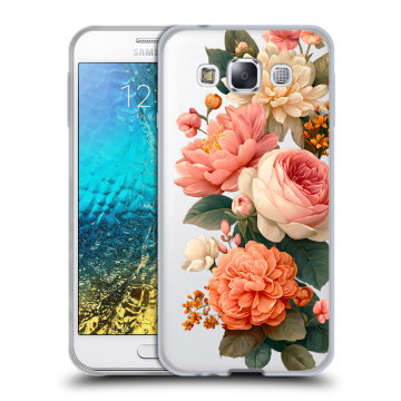 Силиконовый чехол на Samsung Galaxy E5 с принтом цветы Силиконовый чехол на Samsung Galaxy E5 с принтом цветы